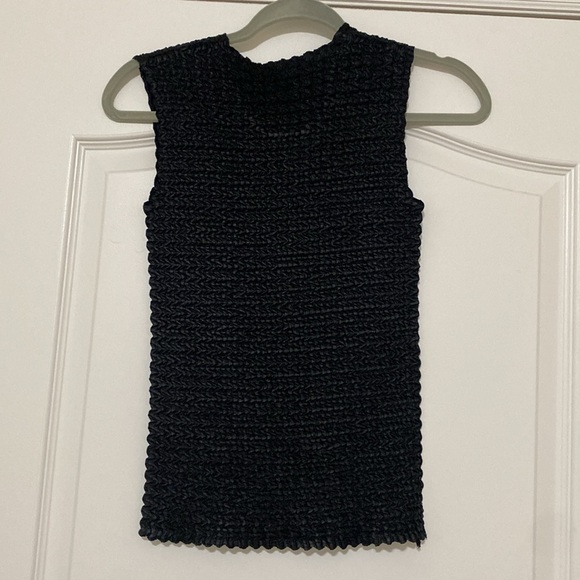 Vintage Black Scrunch Top sz S - Picture 5 of 6